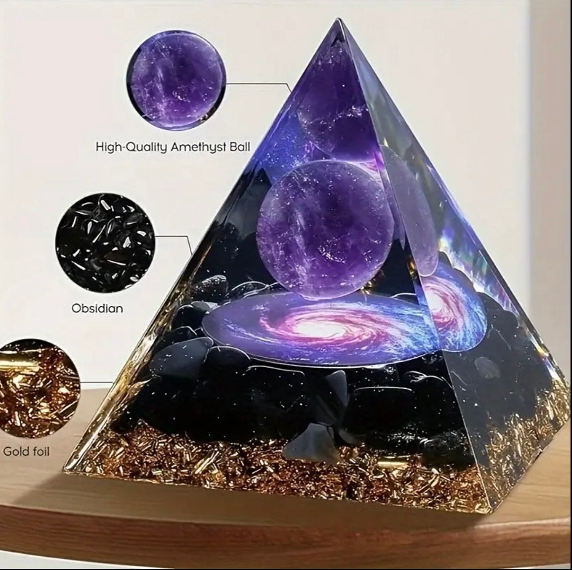 Pyramide de cristal d'améthyste