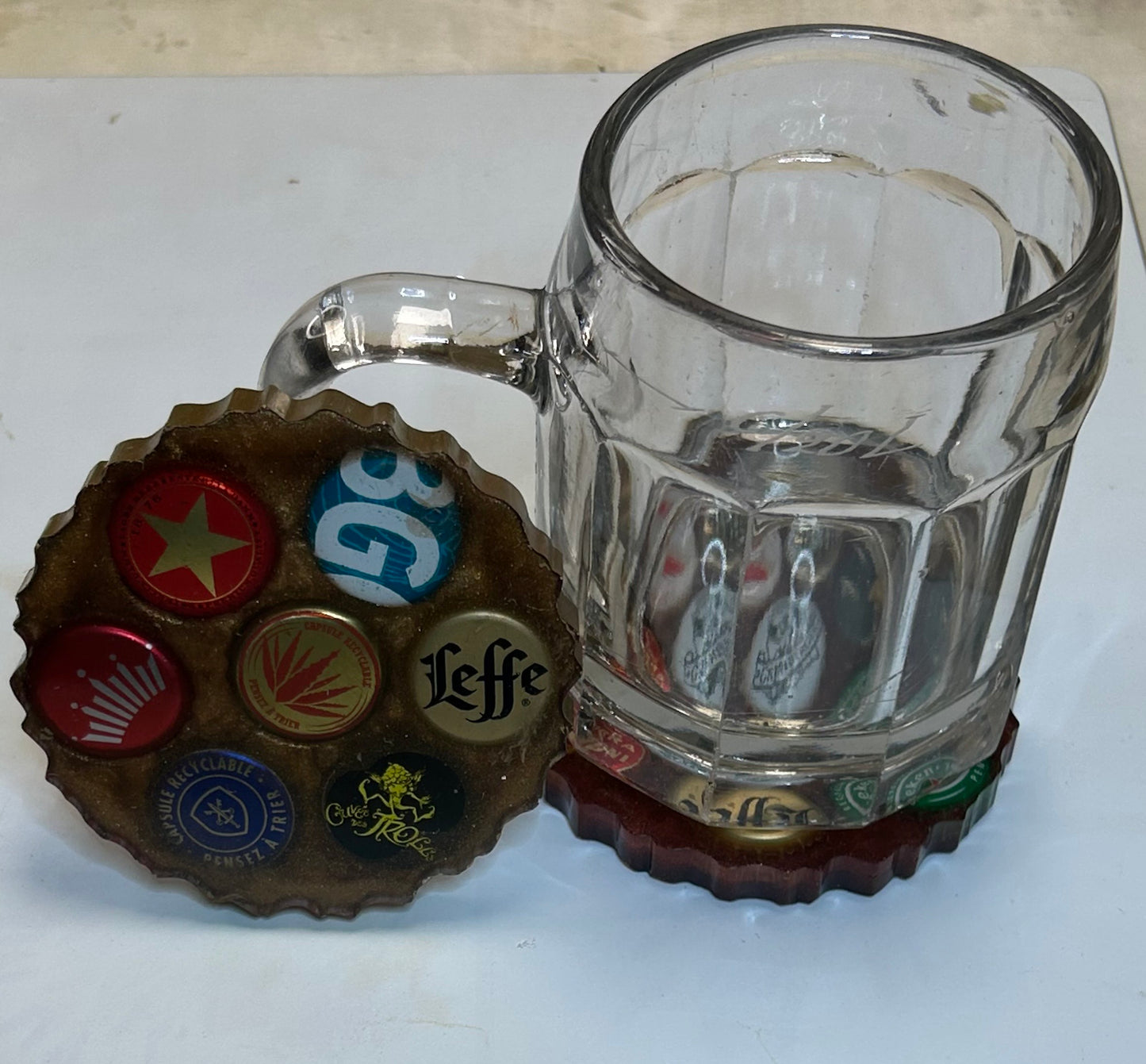 Lots de 6 sous de verre artisanaux