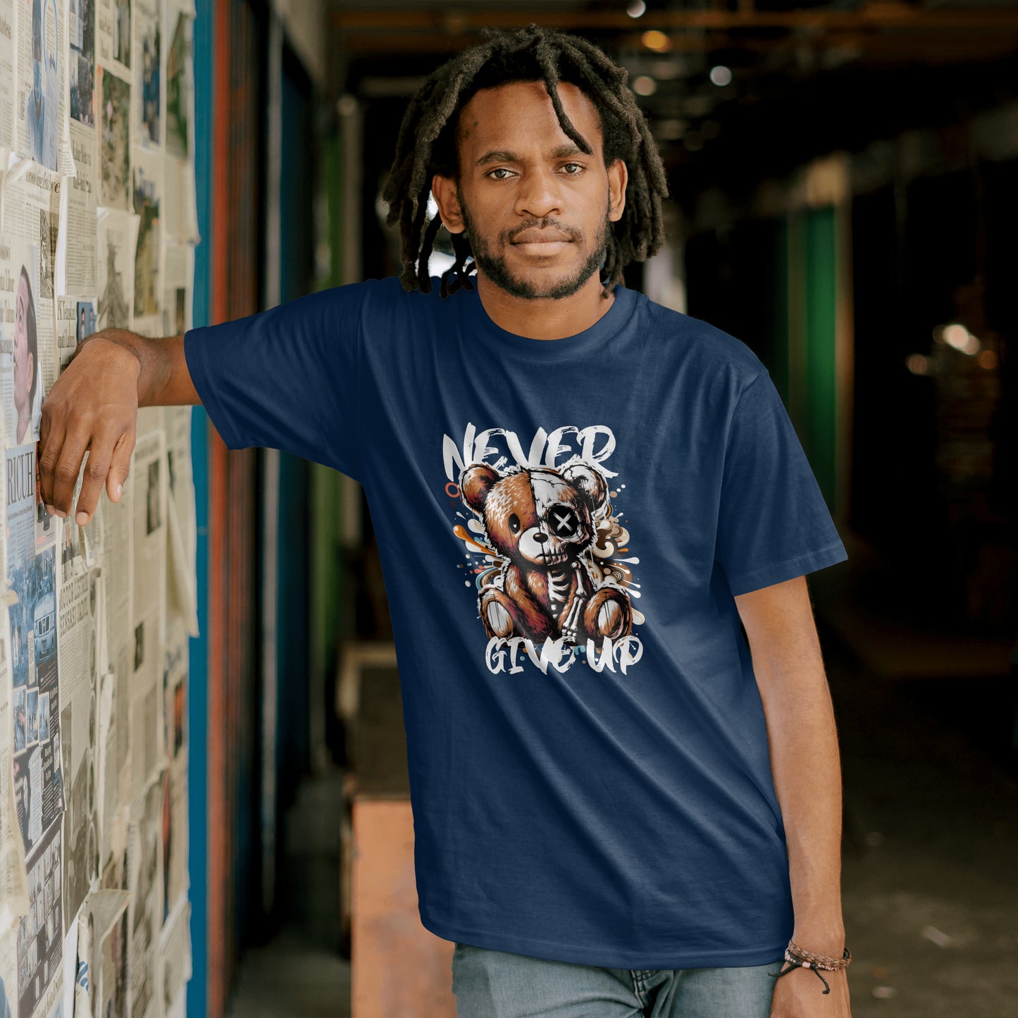 T-shirt never give up
