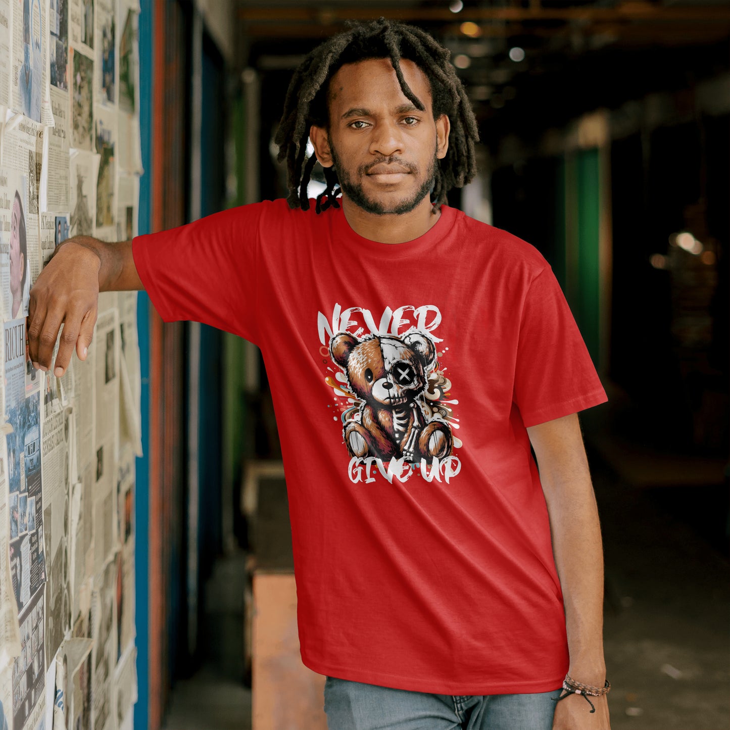 T-shirt never give up