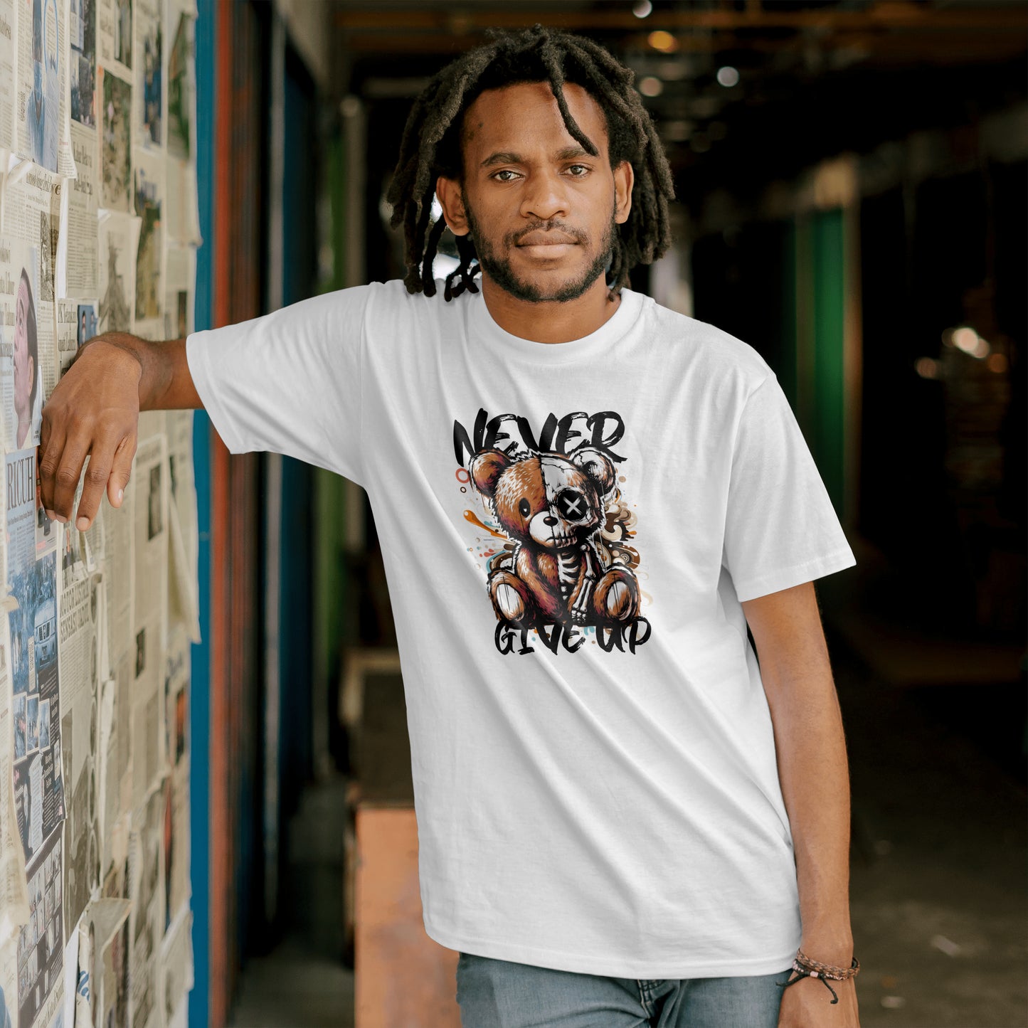 T-shirt never give up