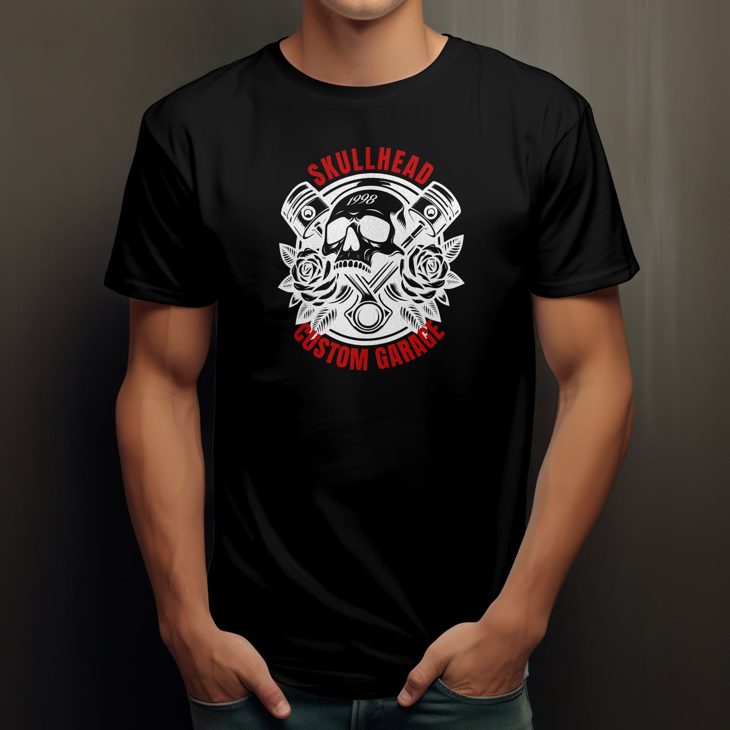T-shirt Skullhead Custom Garage