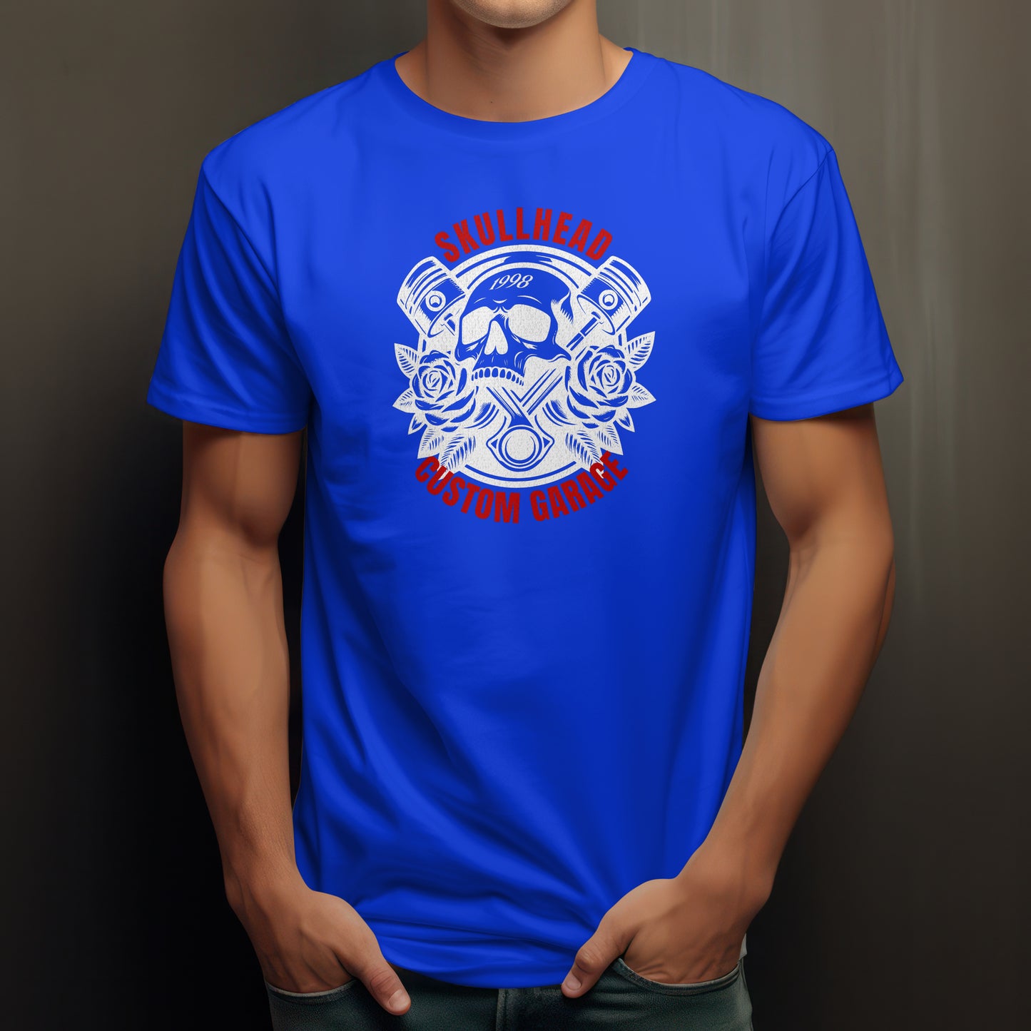 T-shirt Skullhead Custom Garage