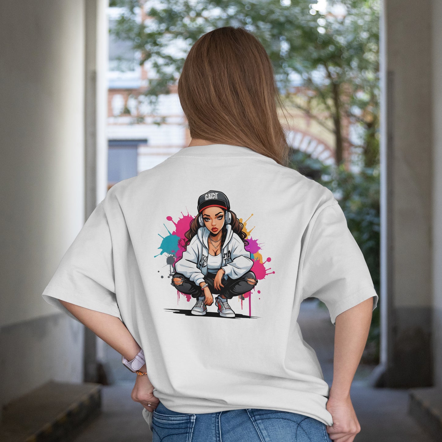T-shirt stylé Streetwear Girl 5
