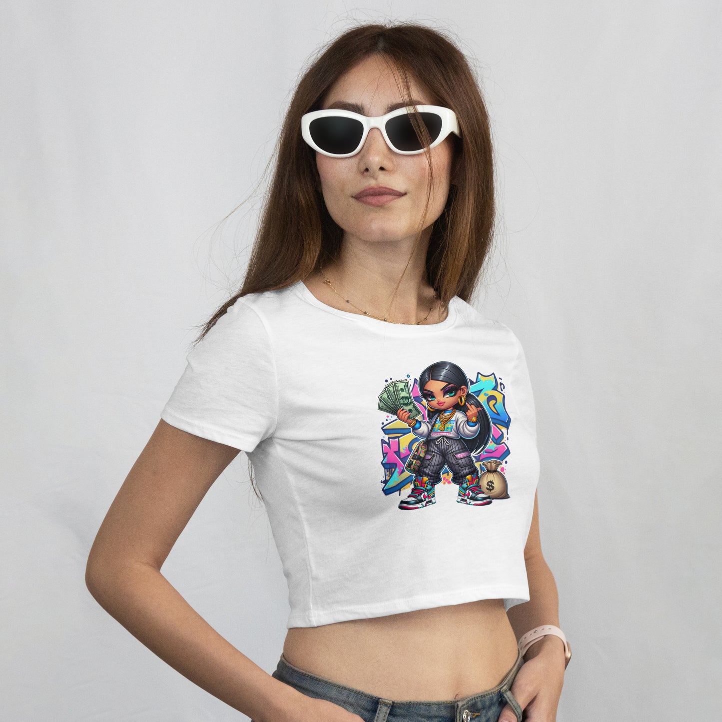 T-shirt stylé Trap Girl Bills