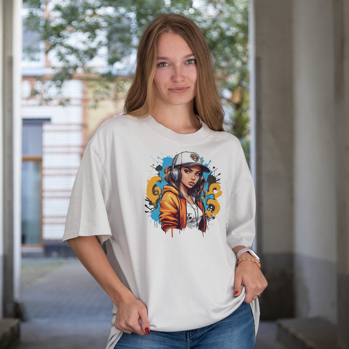 T-shirt stylé Streetwear Girl 3
