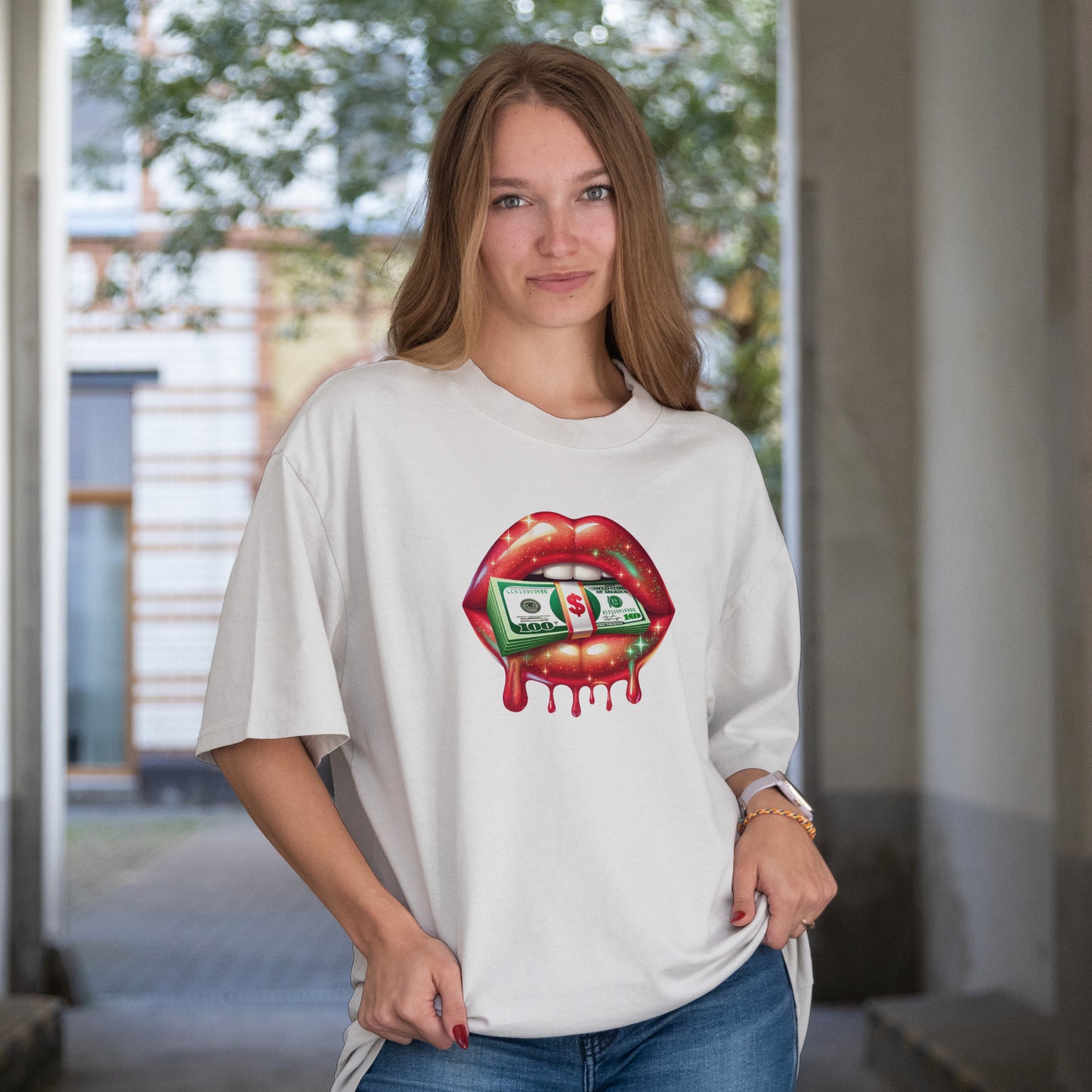 T-shirt stylé mouth ticker