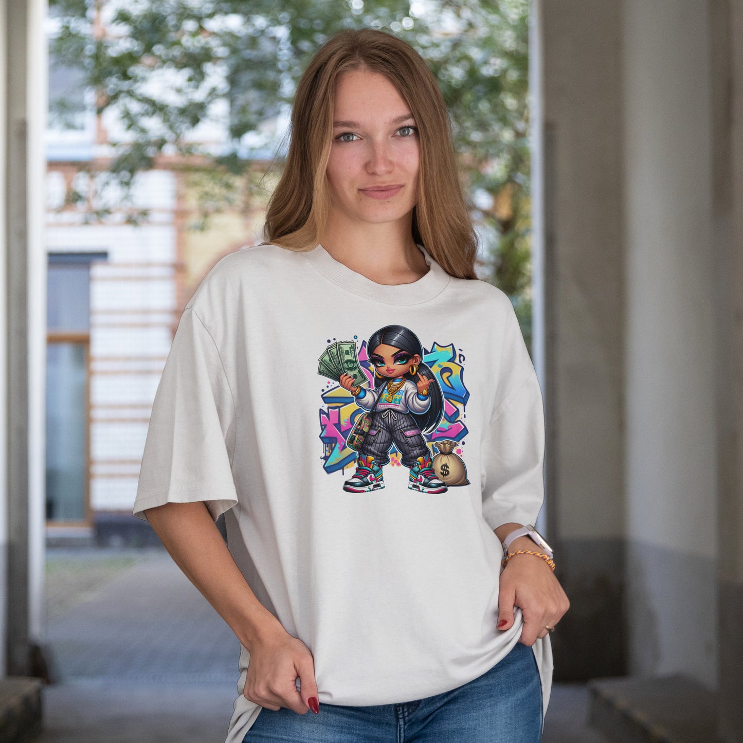 T-shirt stylé Trap Girl Bills