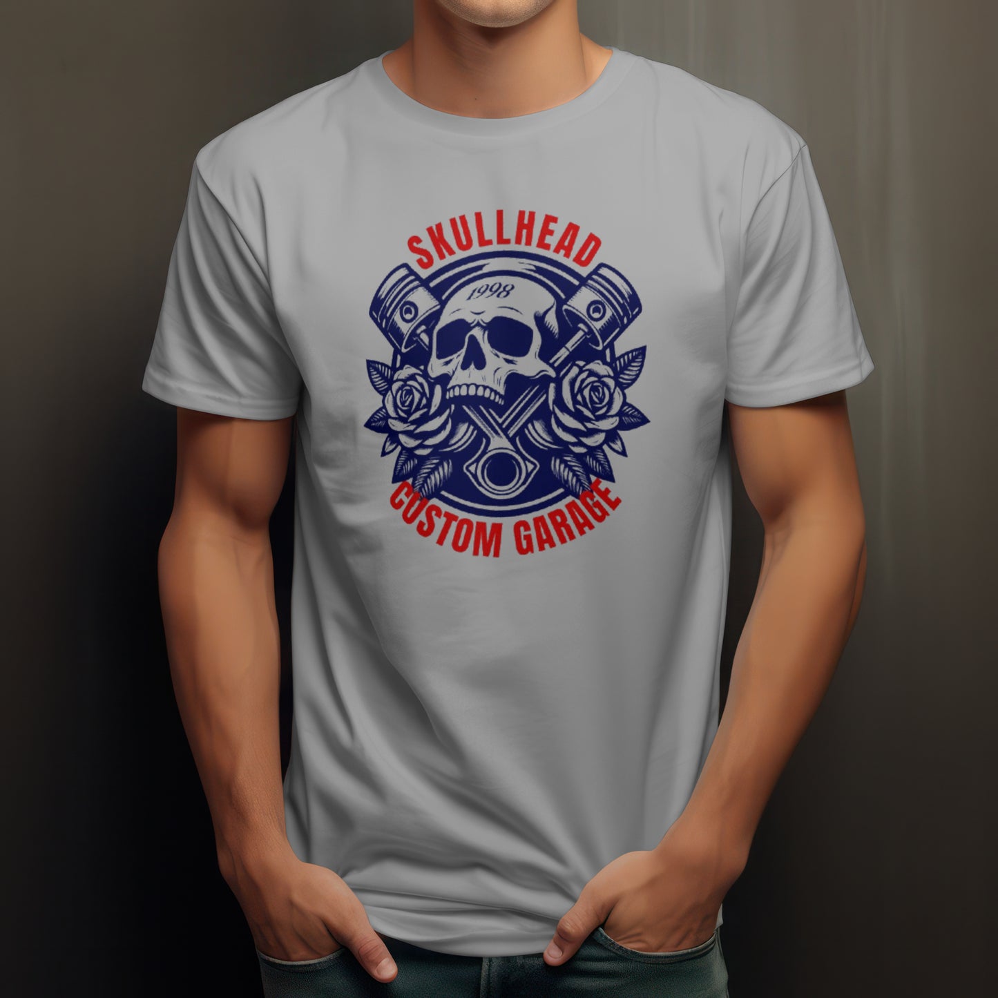 T-shirt Skullhead Custom Garage
