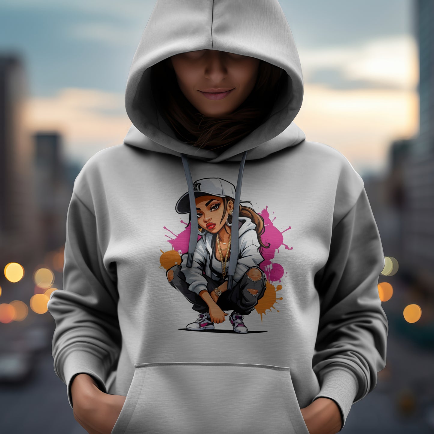 T-shirt stylé Streetwear Girl 4