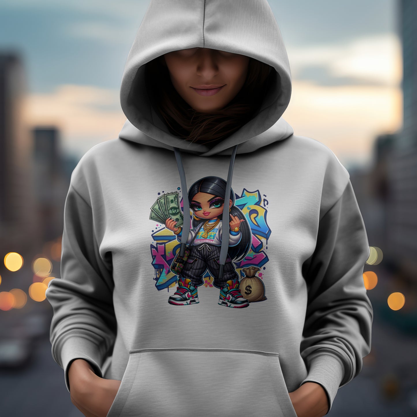 T-shirt stylé Trap Girl Bills