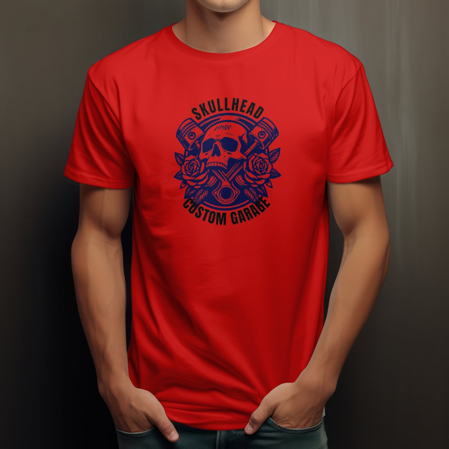 T-shirt Skullhead Custom Garage