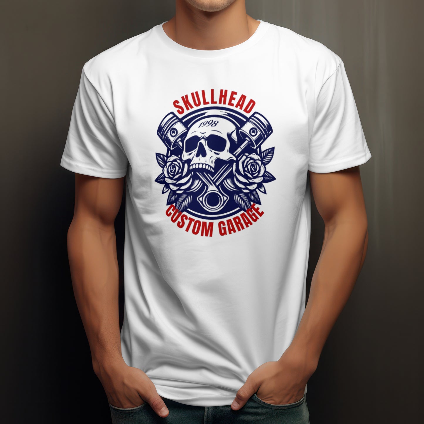 T-shirt Skullhead Custom Garage