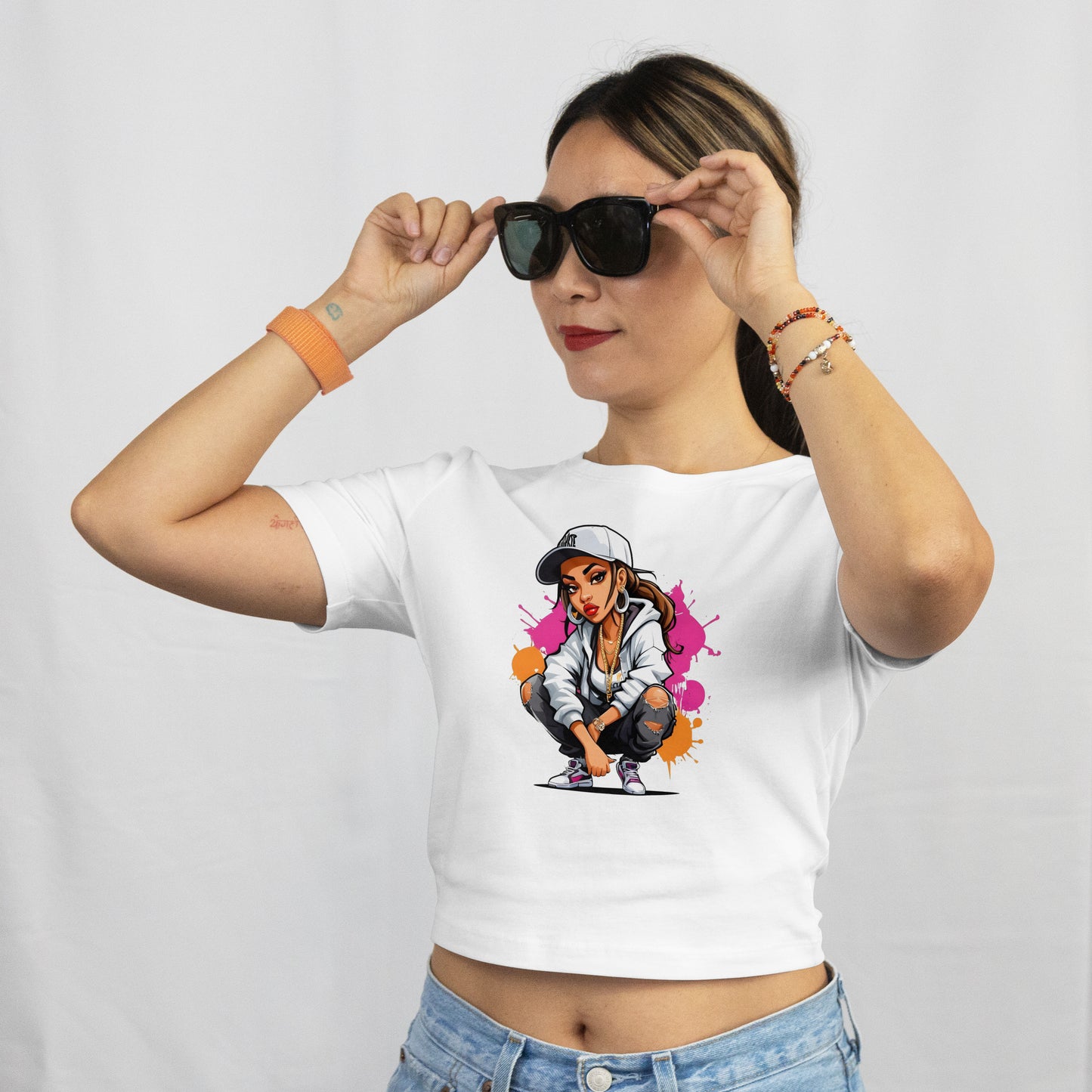 T-shirt stylé Streetwear Girl 4