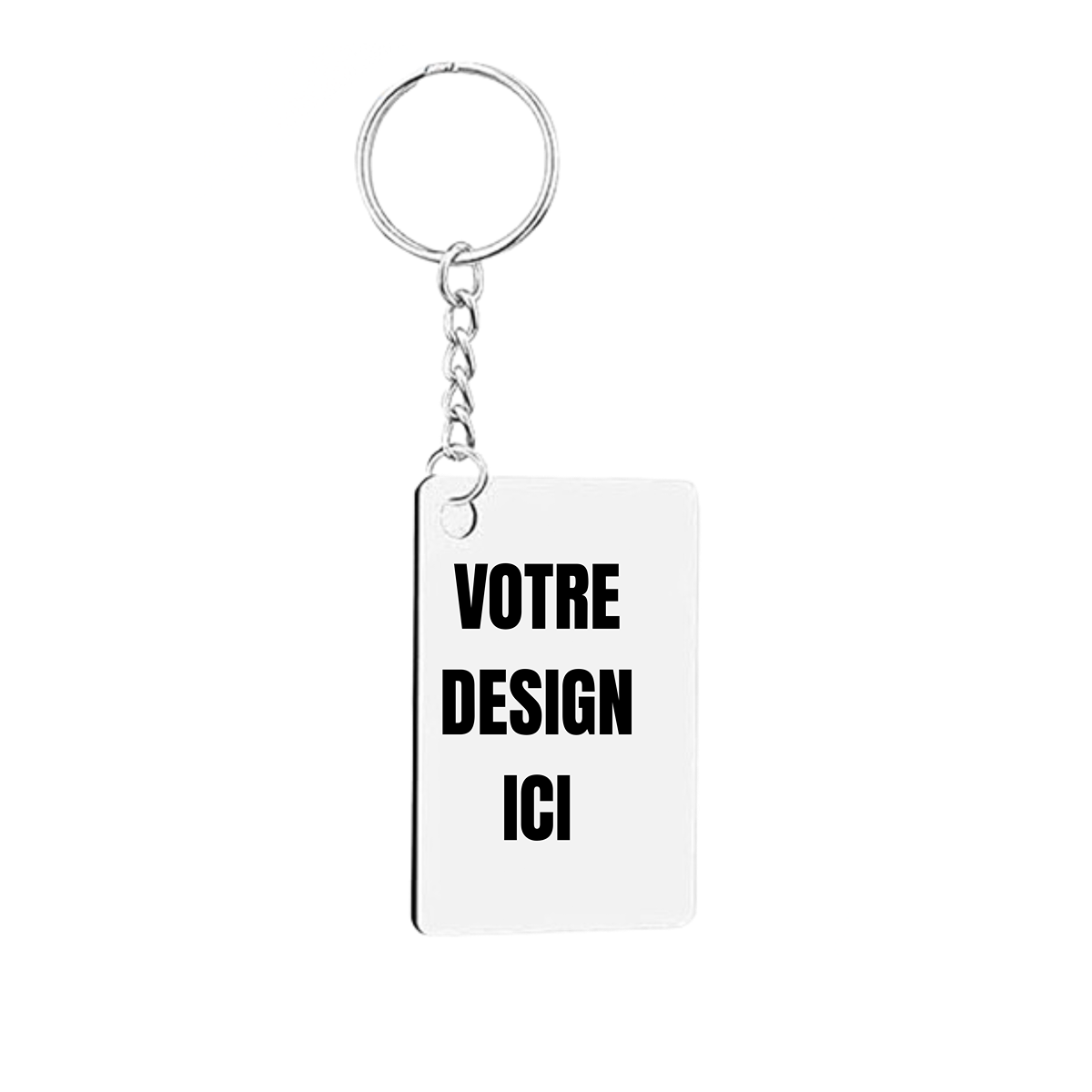 porte-clés carré personnalisable