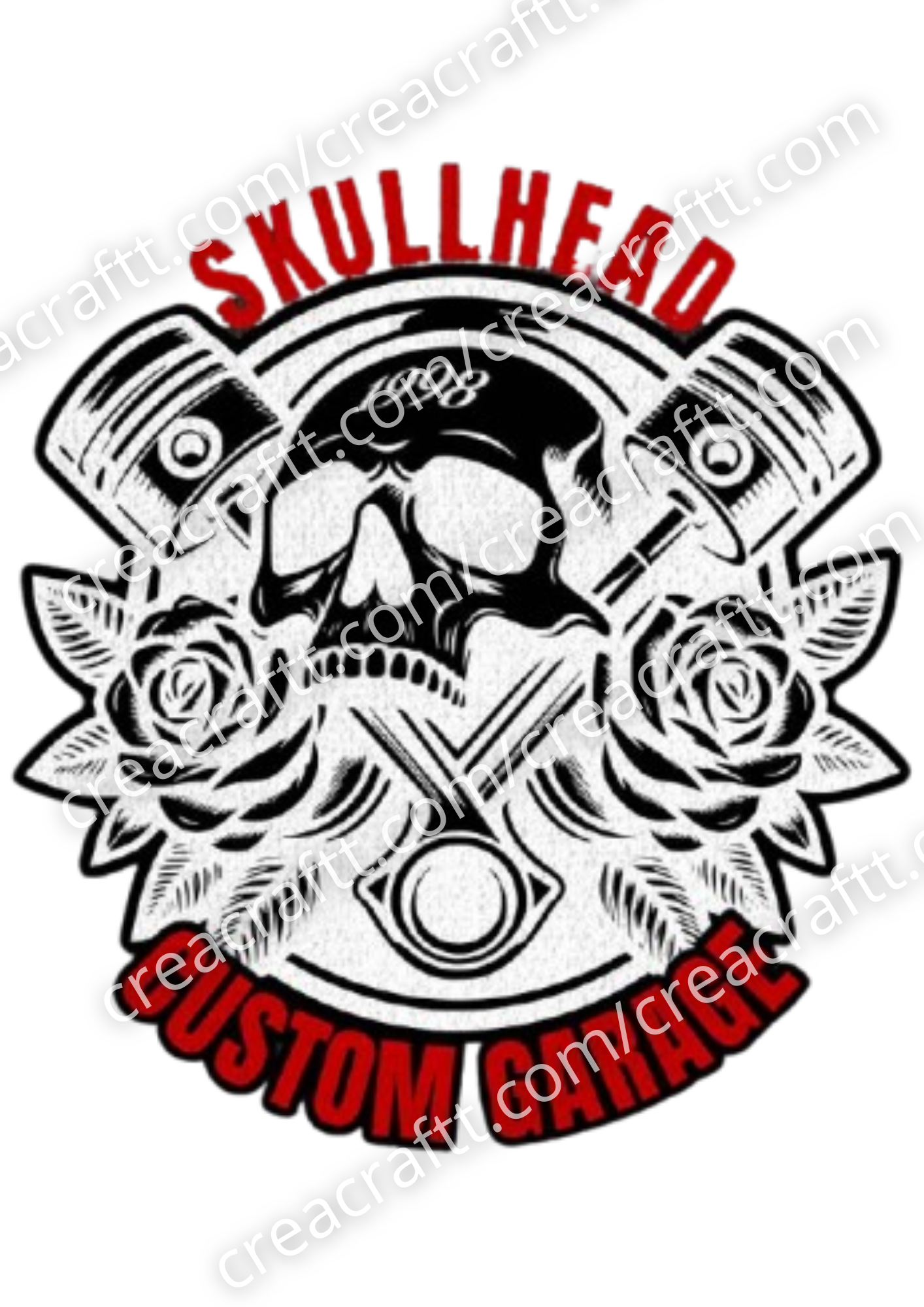 T-shirt Skullhead Custom Garage