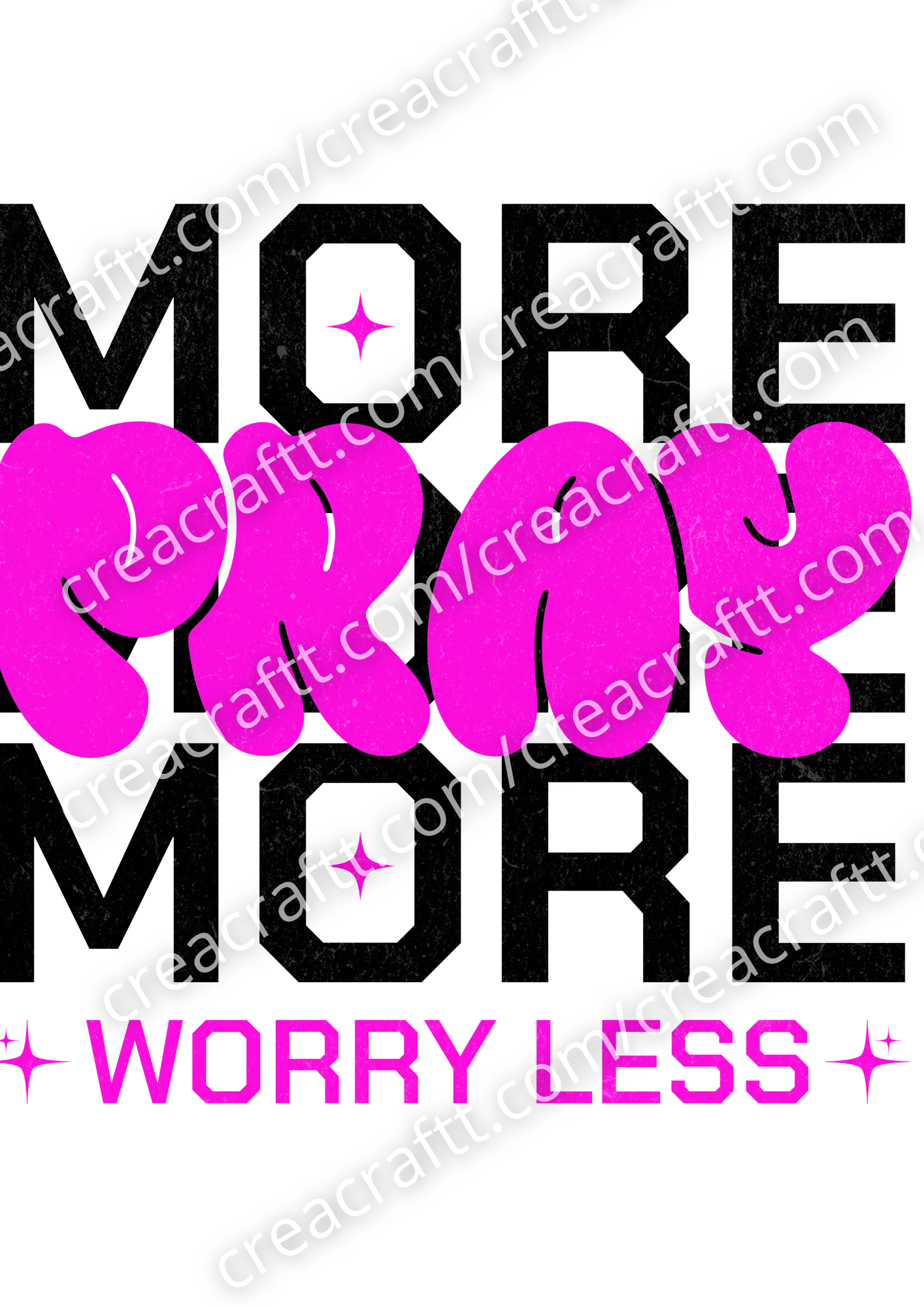 Mug style Pray More Worry Less