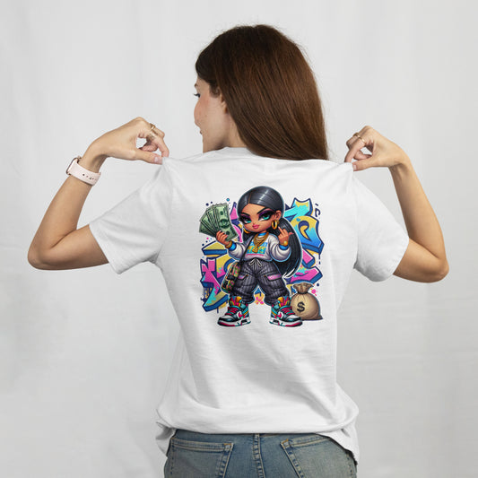 T-shirt stylé Trap Girl Bills