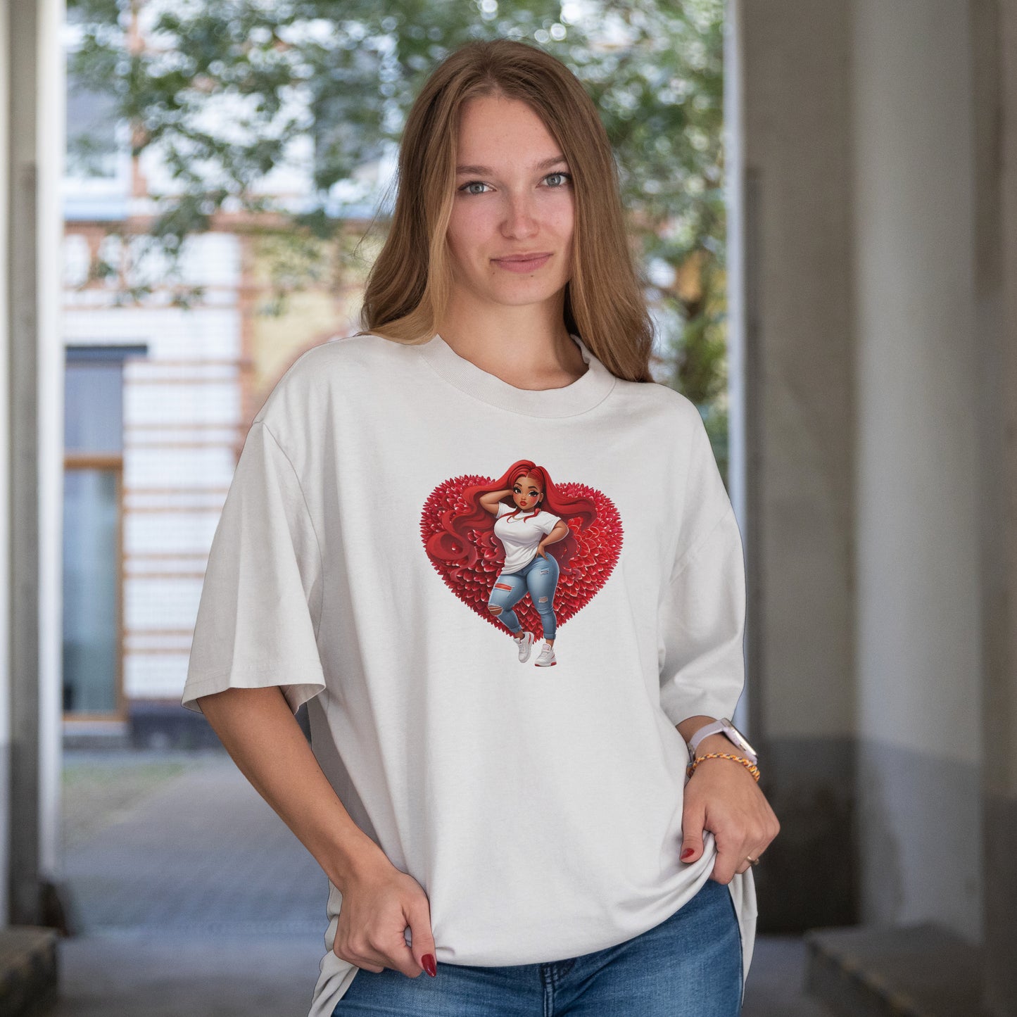 T-shirt stylé Curvy Heart Girl