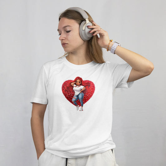 T-shirt stylé Curvy Heart Girl